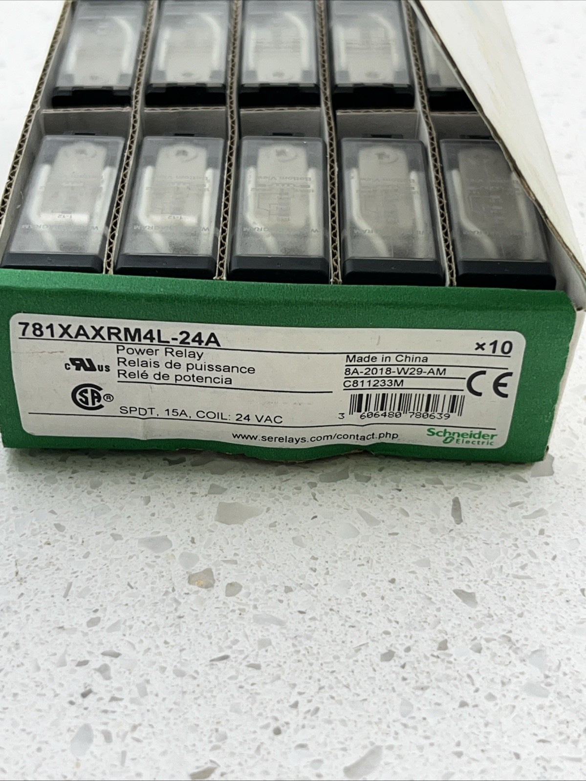 10 Pack Schneider Electric 781XAXRM4L-24A General Purpose Relay 24V Ac Coil Volt