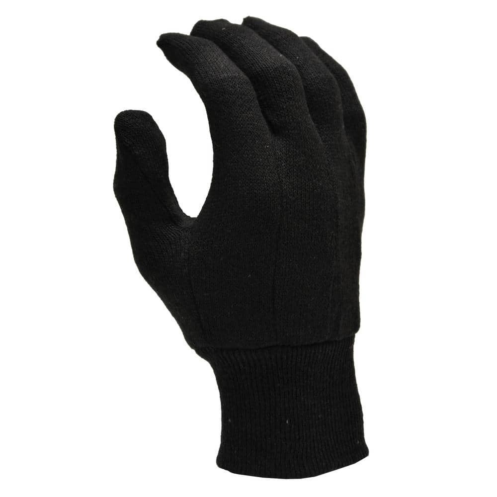 12-Pairs Xlarge Brown Jersey Gloves, Soft Cotton Work Gloves, Multi-Purpose