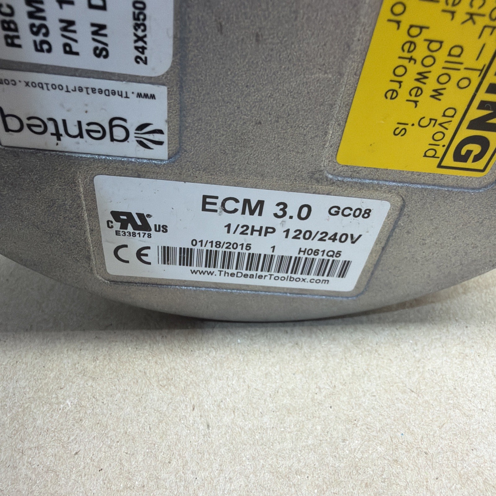 🔥 Genteq 5SME39HXL3031 ECM 3.0 Blower Motor 1/2HP 120/240V 101564-01 GC08