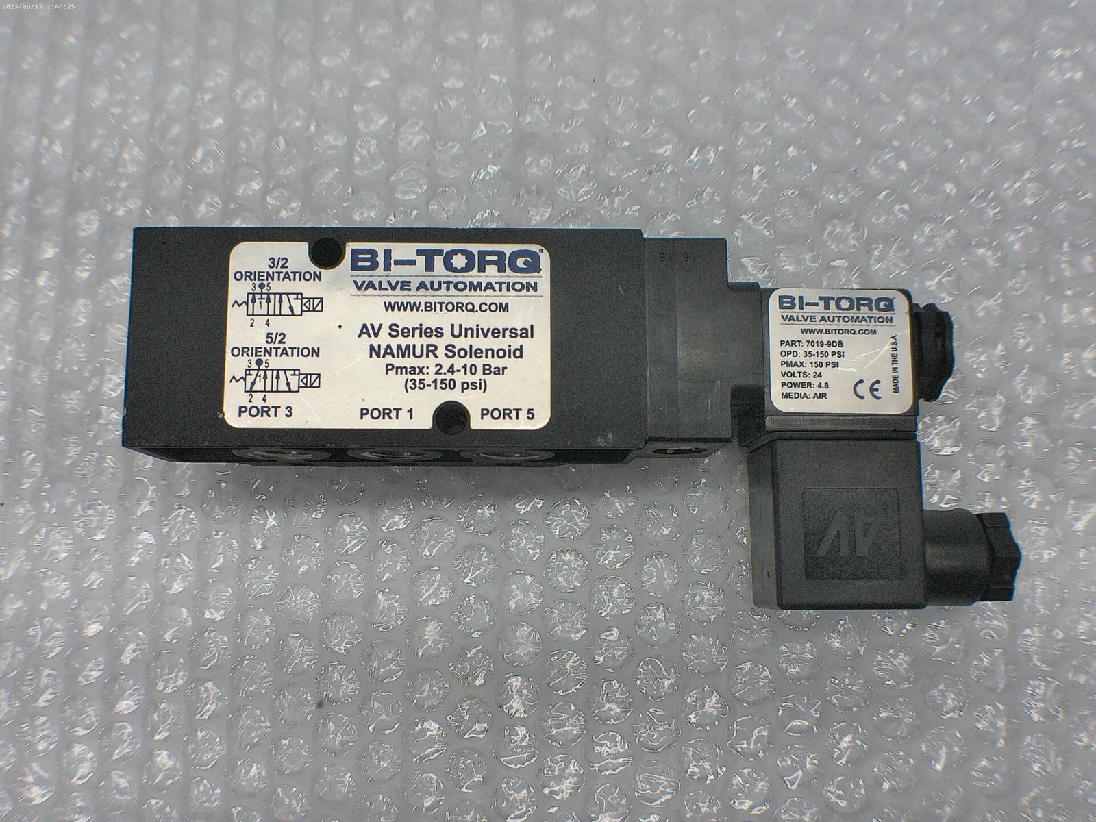 BI-TORQ AV SERIES UNIVERSAL NAMUR 7019-9DB SOLENOID VALVE COIL NSNP