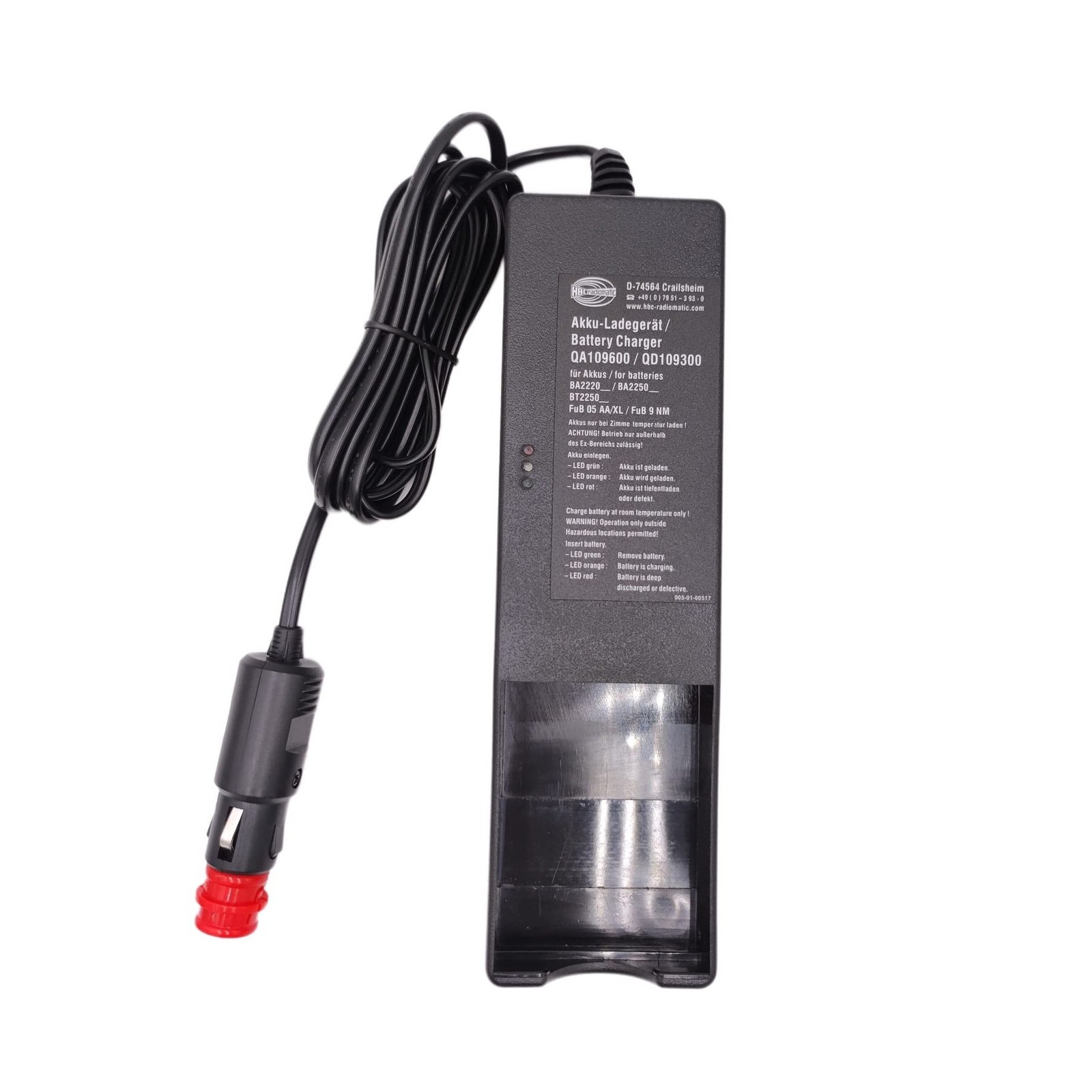 DC 10-30V QA109600 QD109300 Remote Battery Charger for HBC Radiomatic BA22503…
