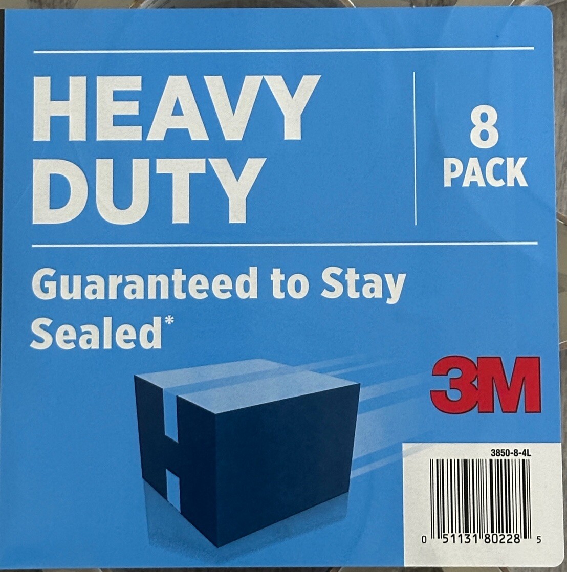 Scotch Shipping Packaging Tape 1.88 inch X 54.6 Yard Heavy Duty Tape – 8 PacK 