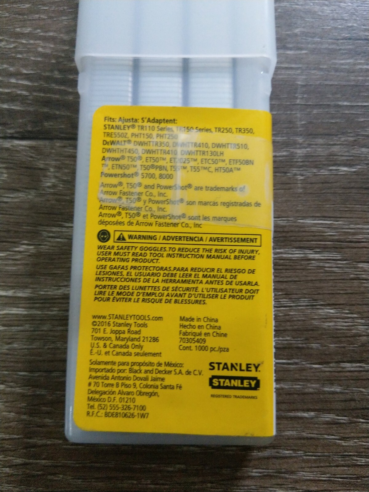 NEW Stanley Sharp Shooter NarrowCrown Staples 1/4 Inch 1,000 Per Pack TRA704T