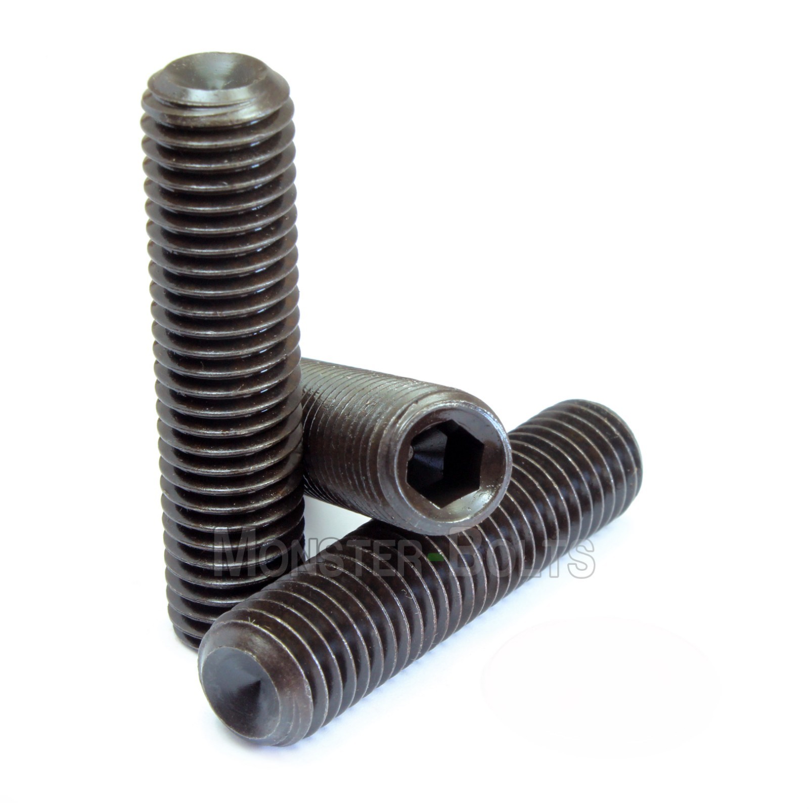 M6 Socket Set Screws w/ Cup Point, 45H Alloy Steel Black Ox DIN 916 / ISO 4029