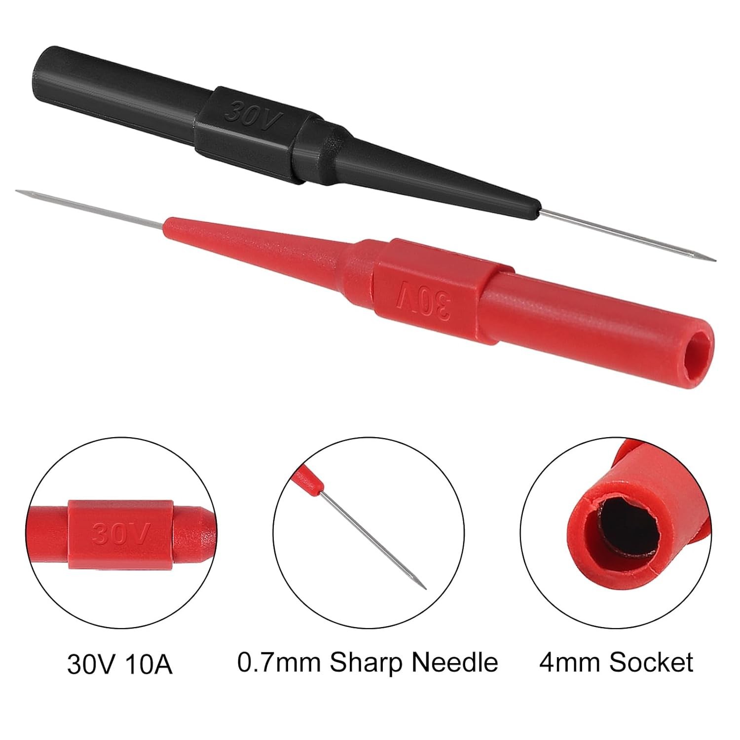 Non-Destructive 20pcs Back Probe Pins Kit with 4mm Banana Socket for Car Repairs