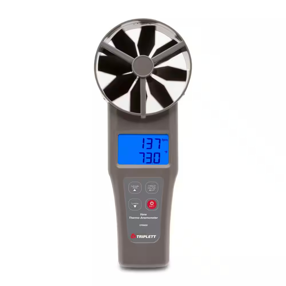 4 In. (100 Mm) Large Vane CFM/CMM Thermo-Anemometer