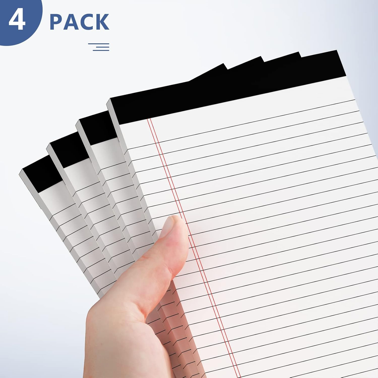 5″ x 8″ Note Pads 4 Pack of Legal Pads 21lb Notepad College Ruled Legal Pad 30 S