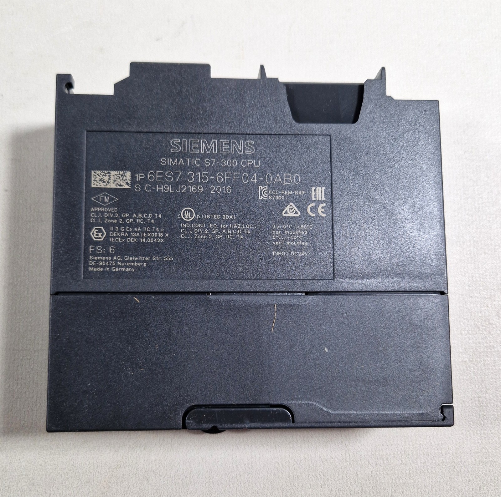 Siemens Simatic S7-300 6ES7 315-6FF04-0AB0 Fail-Safe Baugruppe / Zentraleinheit