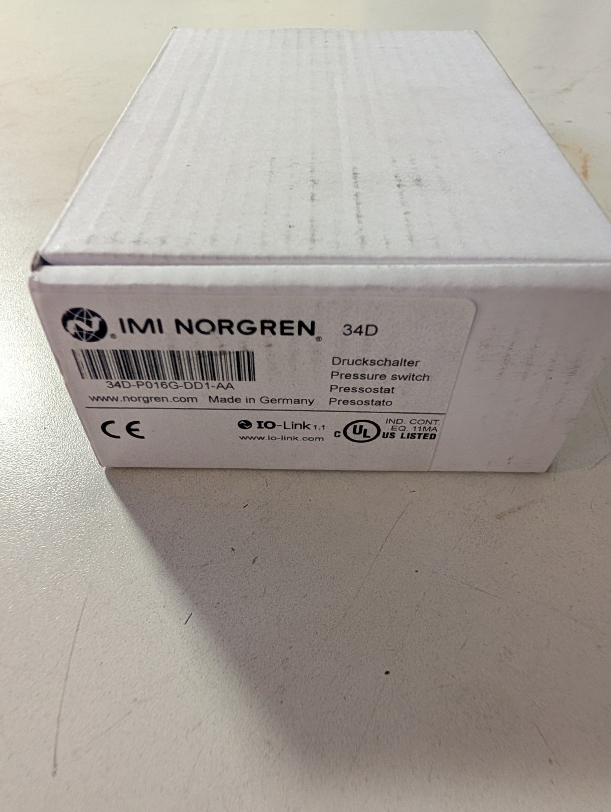 Norgren 34D-P016G-DD1-AA Pressure Switch New In Box