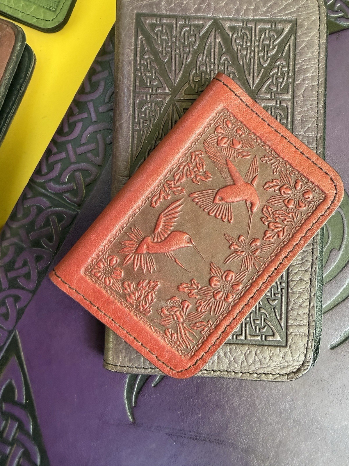 OBERON Design Celtic Leather Notebook Relief LOT COLLECTION Of 7 Pieces SEE PICS