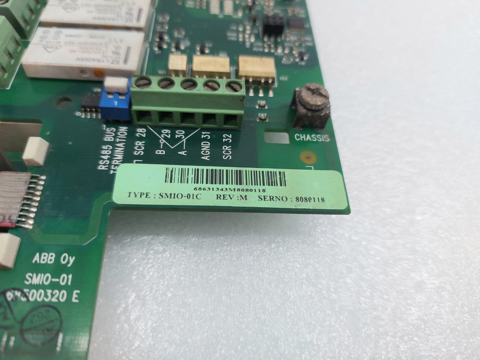 ABB smio-01c Rev: M CPU Motherboard 68500320 e