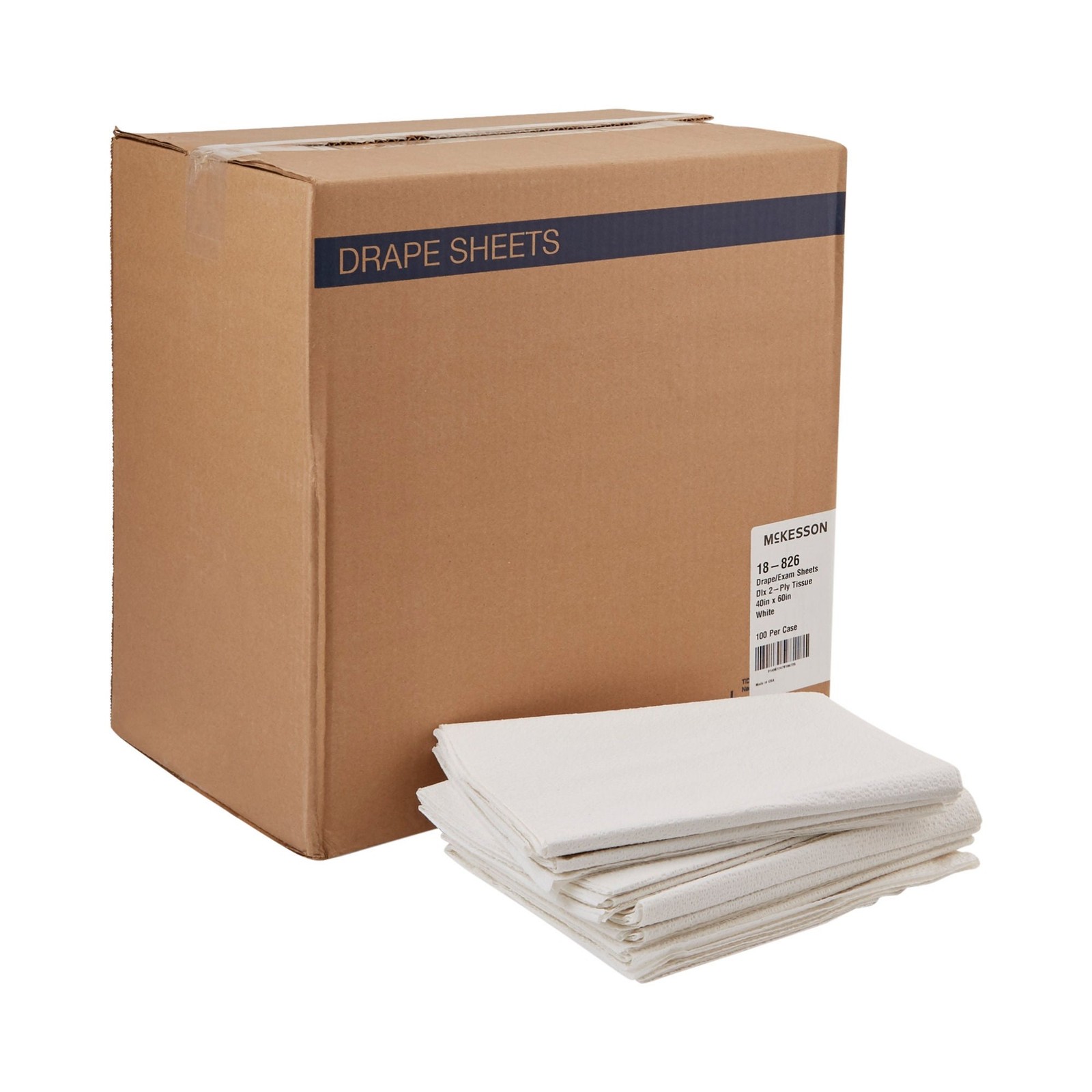 McKesson General Purpose Drape Exam Drape 40 W x 60″ L White 18-826 100 per Case