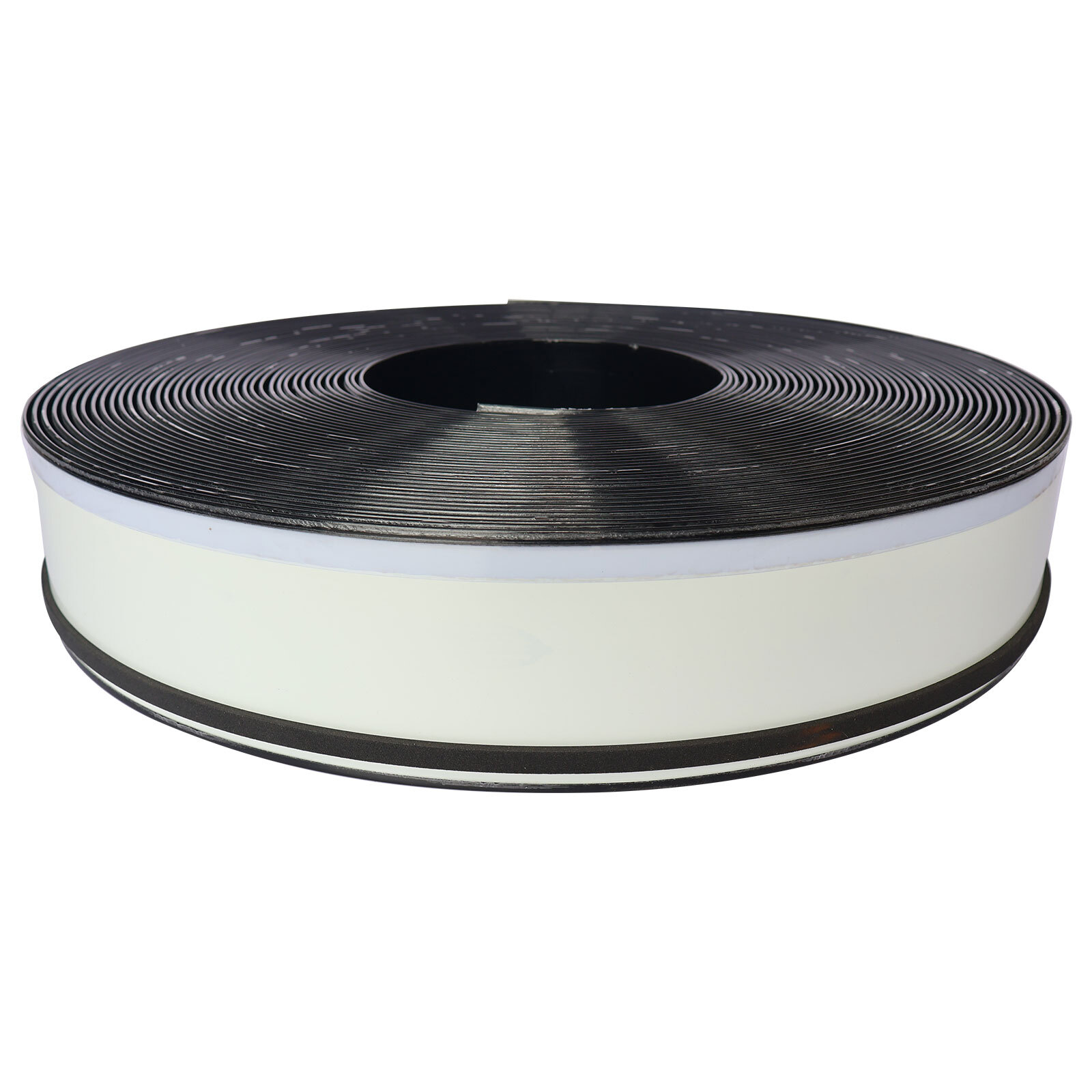110mm (4.3″) x 50m (164ft) Black Aluminum Trim Cap with PC & Foam (Channelume)