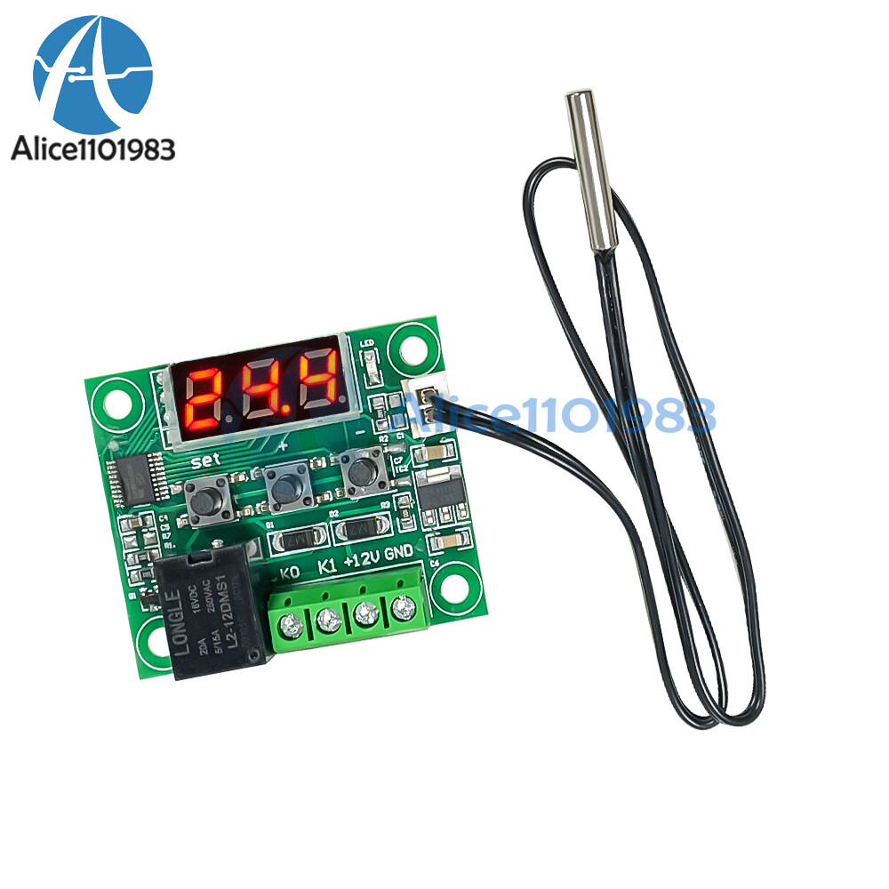 12V LED Digital Display Thermostat Temperature Humidity Controller W1209 XH-M452