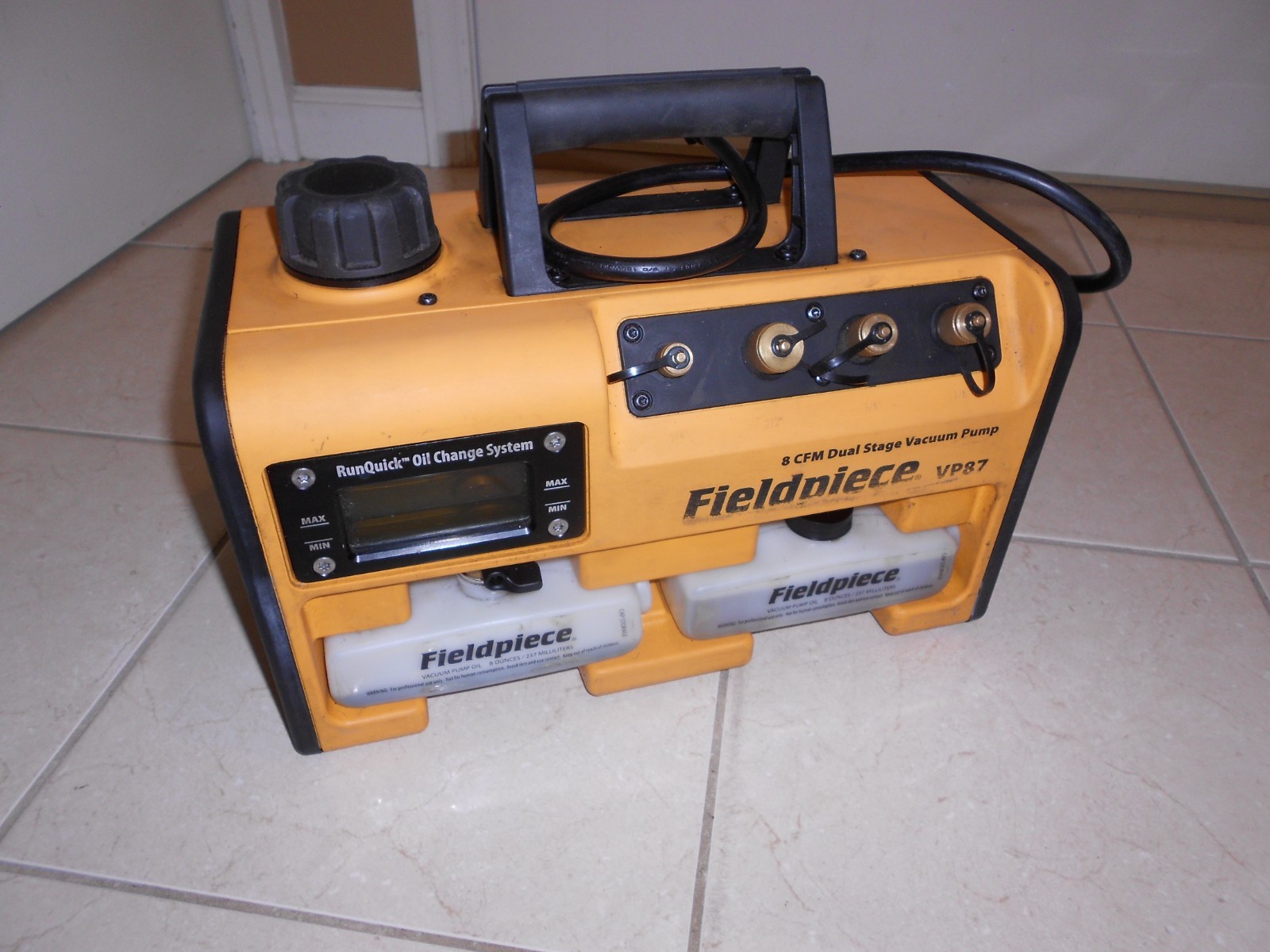 FIELDPIECE VP87 DUAL STAGE VACUUM PUMP 8 CFM HVAC TOOL