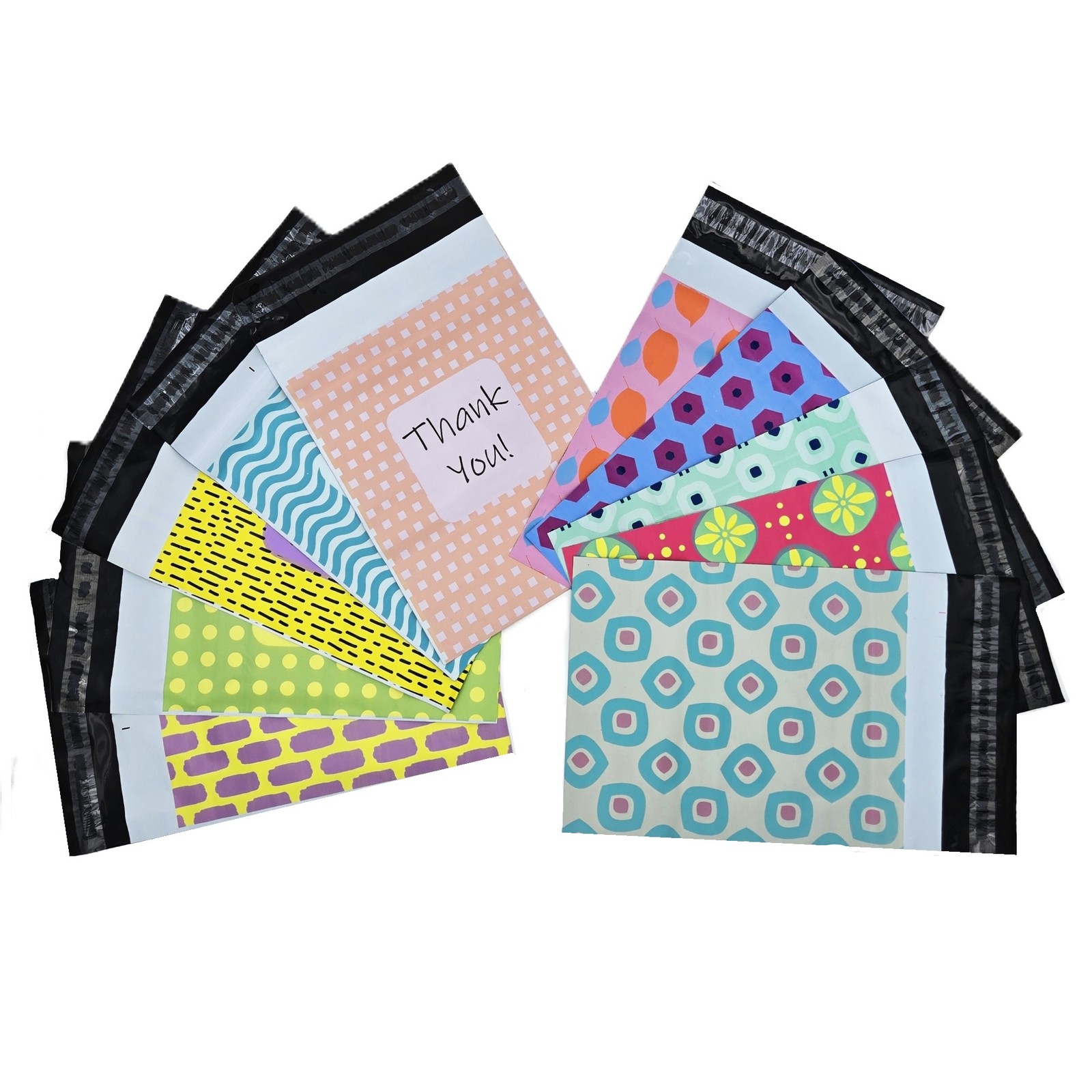 30-1000pcs Poly Mailers Shipping Bags 6×9 8×11 9×12 10×13 12×16 Thank You Yellow