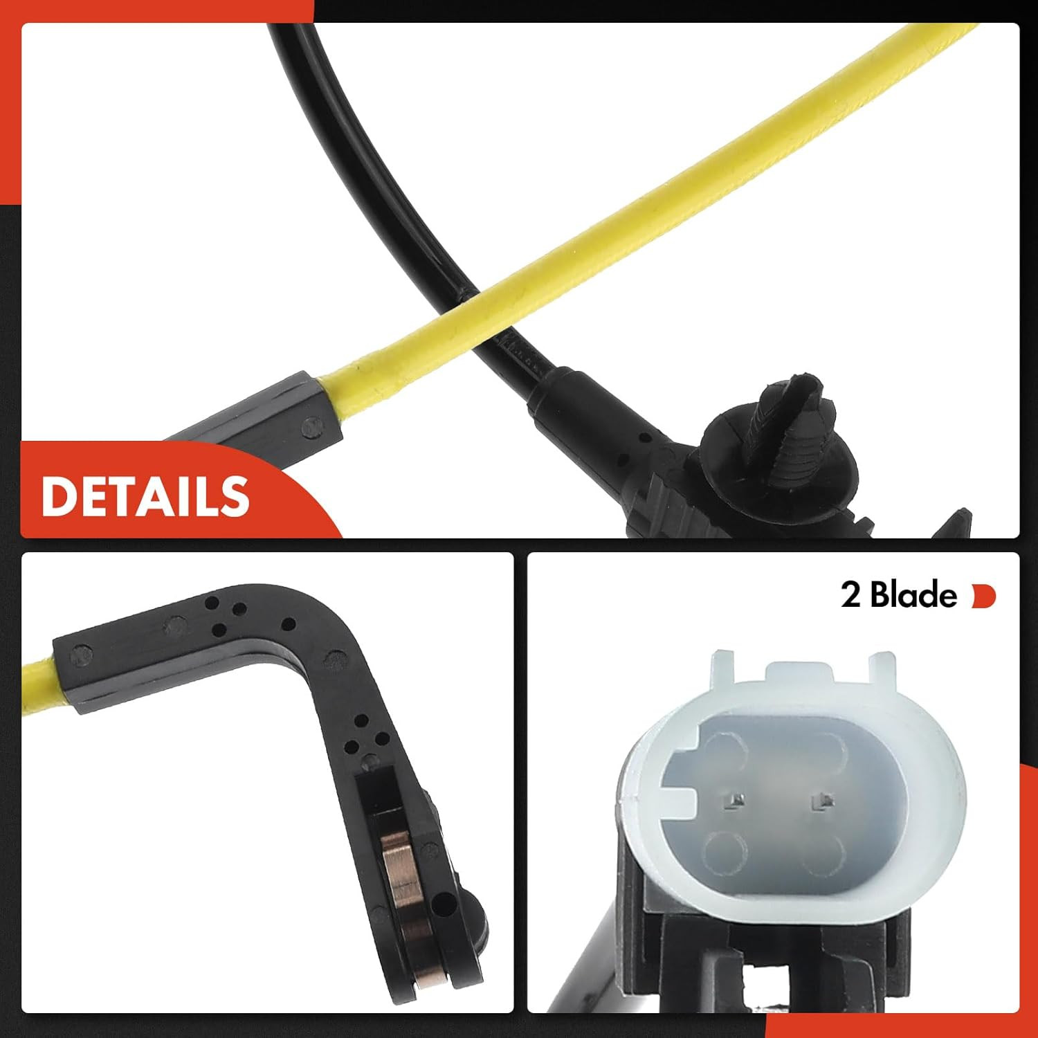 Front and Rear Disc Brake Pad Wear Sensors Compatible with Land Rover Range Rove