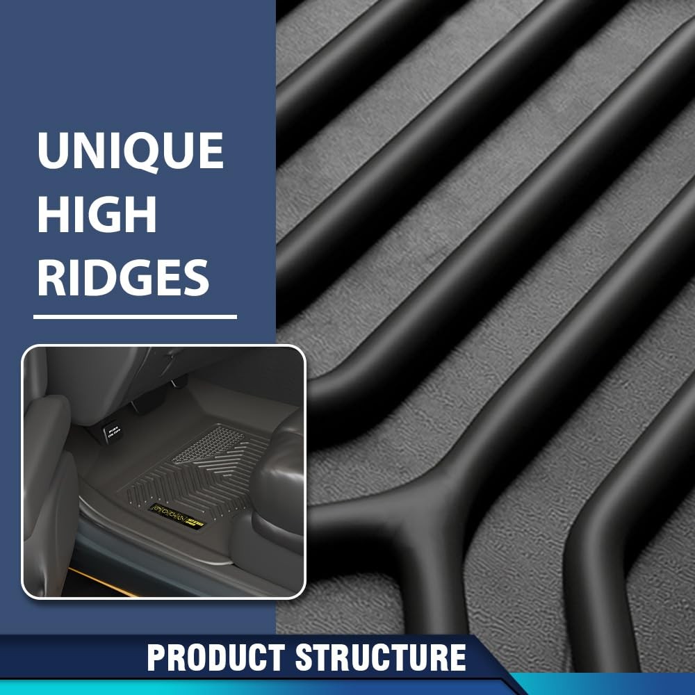 TPE Floor Mats 3PCS for Ford Escape 2020-2025 All Weather Black