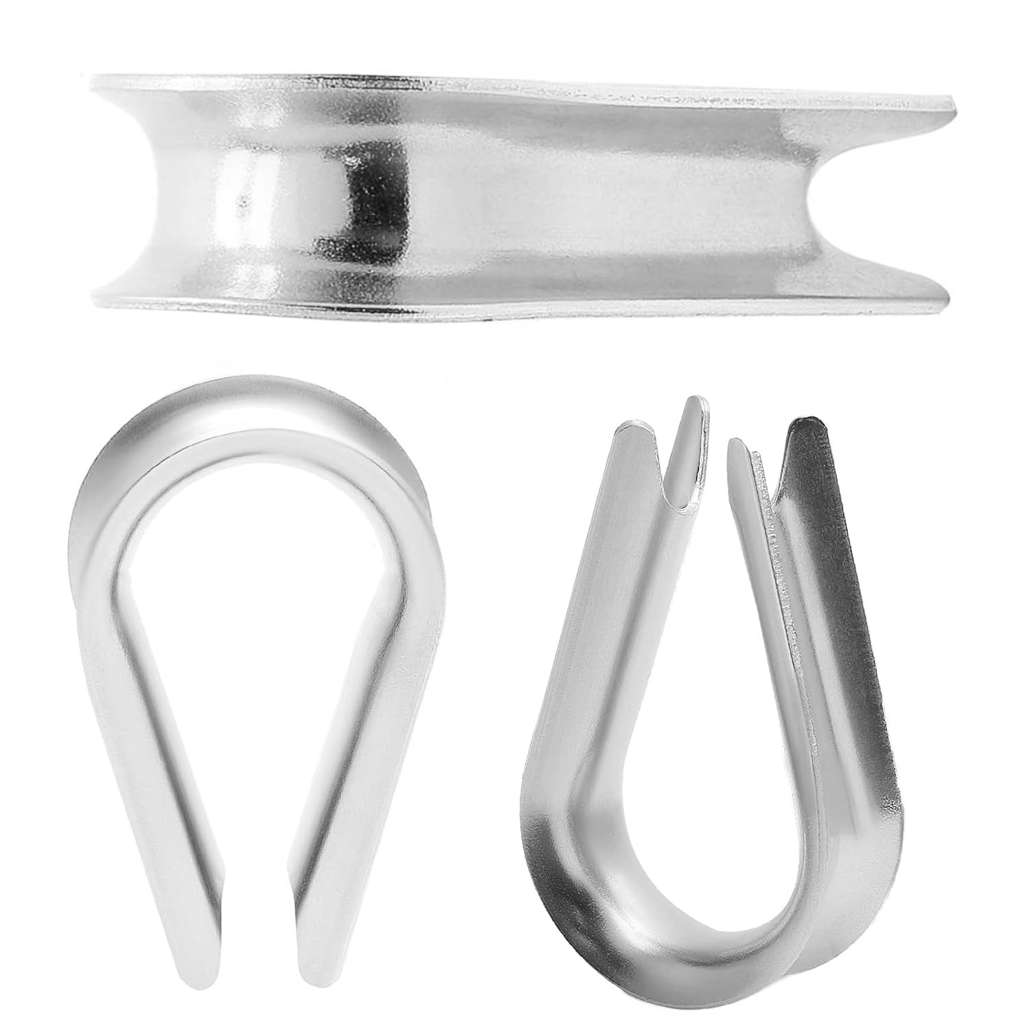 5 Pack Stainless Steel Thimble Galvanized Steel Thimbles M10 Fits 3/8 Inch Diame