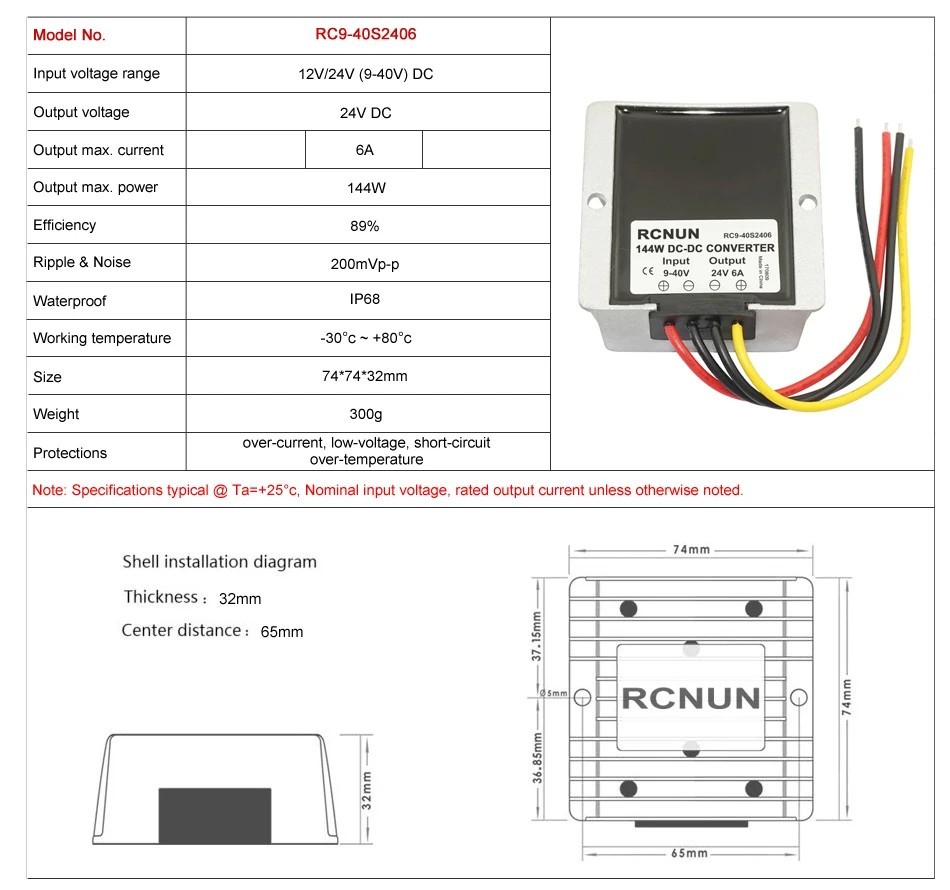 Reliable DC DC Converter Buck Boost Regulator Metal Stabilizer 9-40V 24V 2-30A