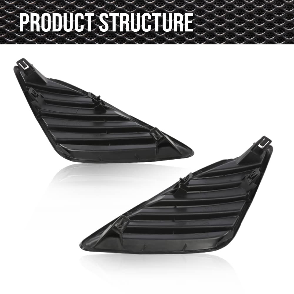 Front Bumper Lower Grille Insert Fog Hole Cover Toyota Camry 2012-2014 L&R Side