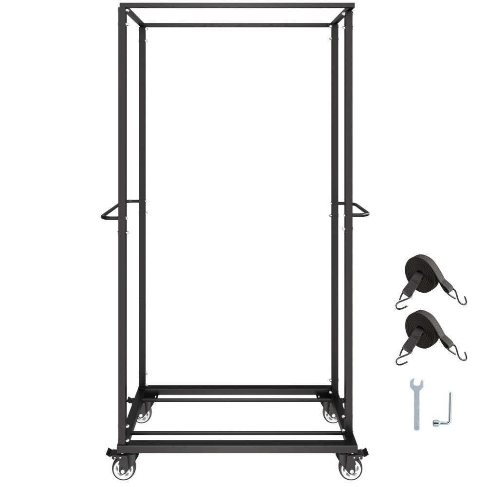 Folding Chair Rack Cart for 60 Chairs of 500LBS Casters/Locking Wheels