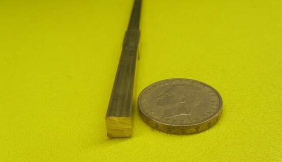 360 Brass Square Bar 1/4″ Thick x 1/4″ Wide x 60.0″ Length