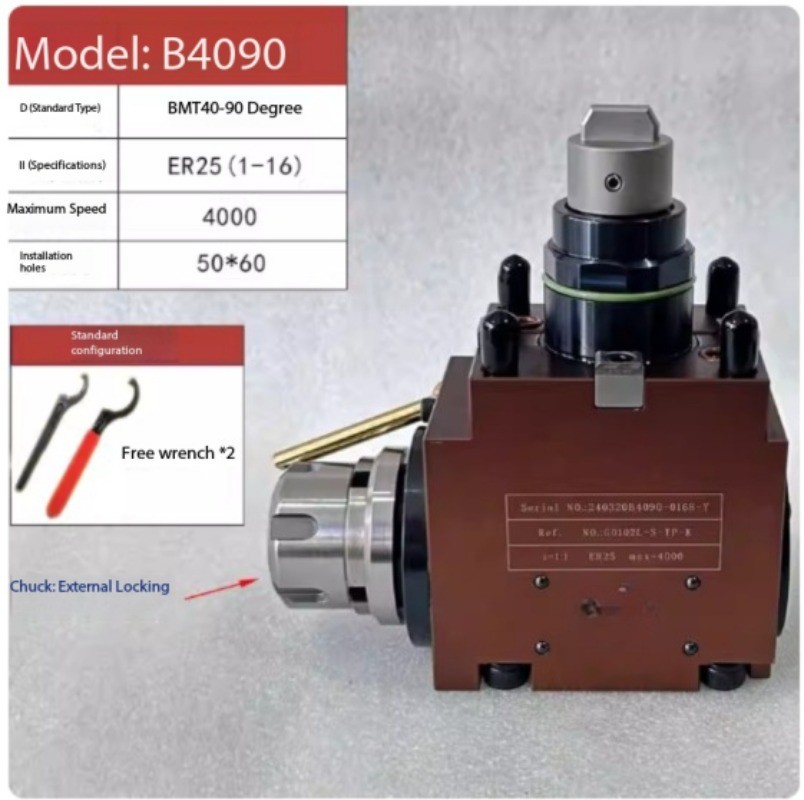 90°/0° Tool Holder Turning-Milling Composite Universal Power Head Tower BMT40