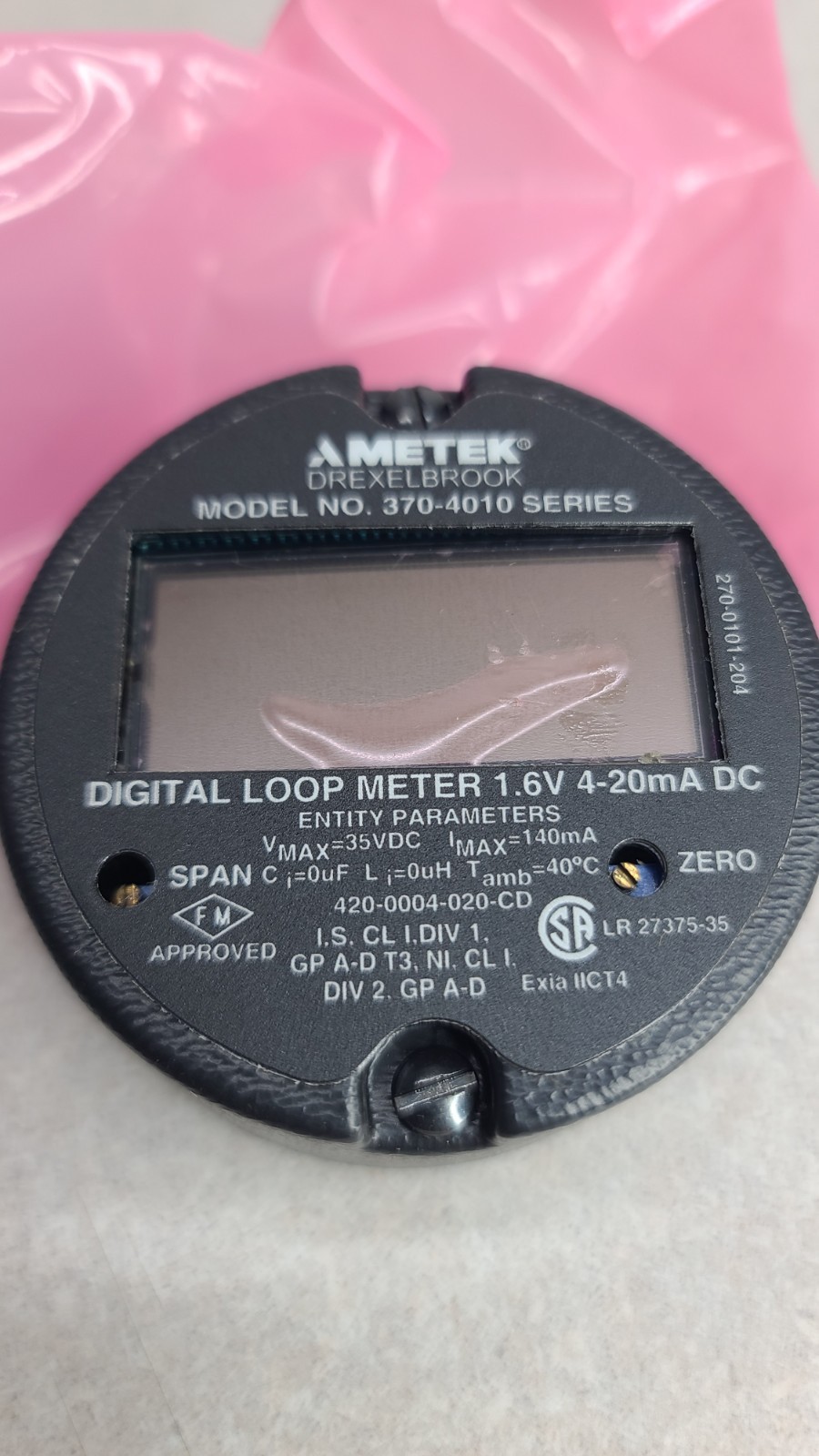AMETEK Drexelbrook 370-4010-F01 1.6v 4-20mA DC