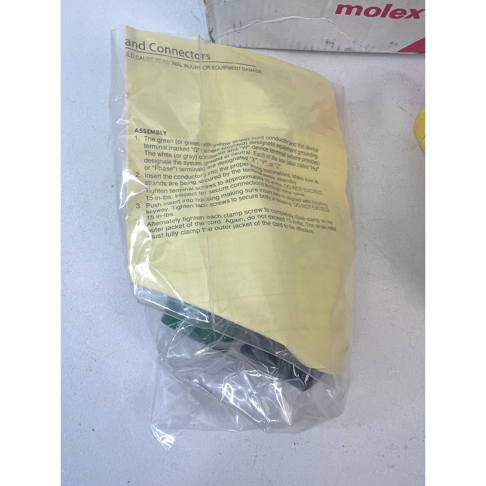 Daniel Woodhead Molex 1301470072 Watertite Plug NEMA L5-30 30A 125V Yellow
