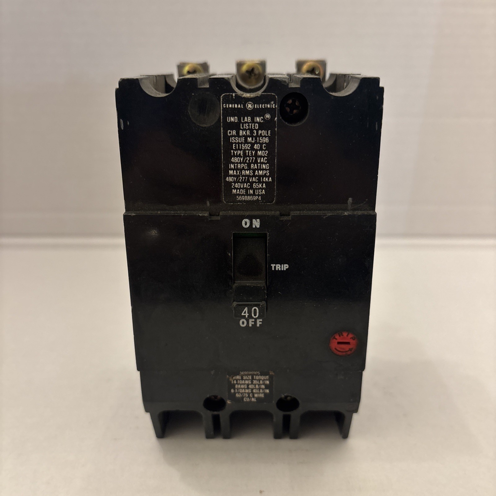 GE TEY TEY340 Circuit Breaker