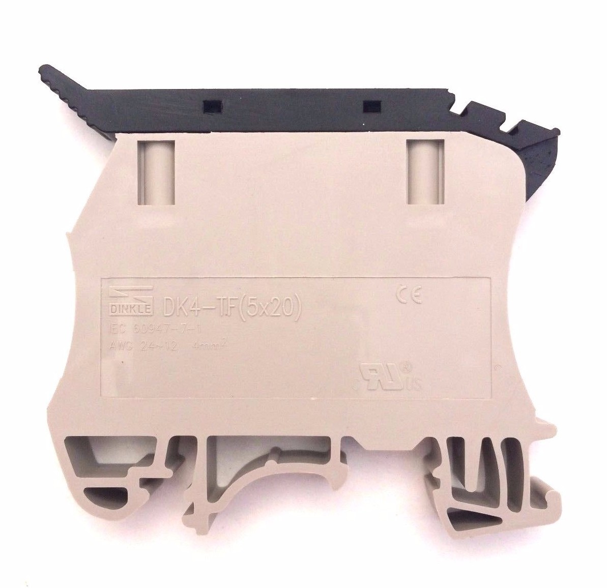 DIN Rail Terminal Block Fuse Holder DK4-TF(5×20) Pack of 12 UL 300V 16A 12-24AWG