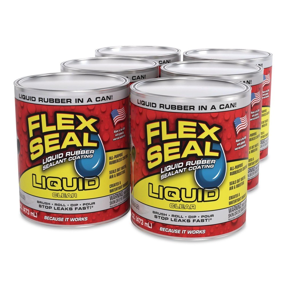 Flex Seal Products LFSCLRR16 Sealant Coating Liquid – Dries Clear (6/Carton) New