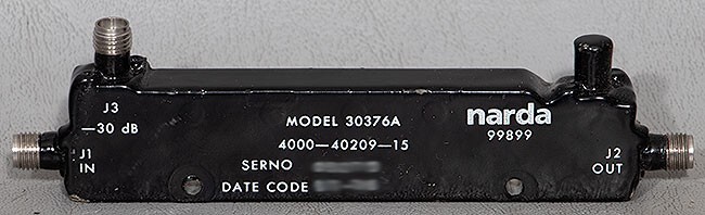 Narda-Miteq 30376A/4216-30 30 dB 0.5-8 GHz SMA Miniature RF Directional Coupler