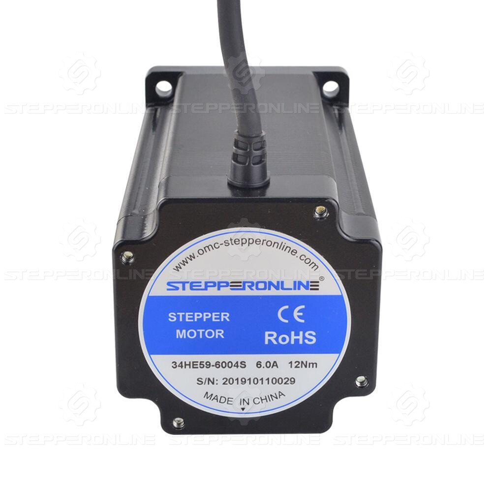 STEPPERONLINE Nema 34 Stepper Motor 12Nm/8.2Nm/4.8Nm Φ14mm 6A CNC Mill Router