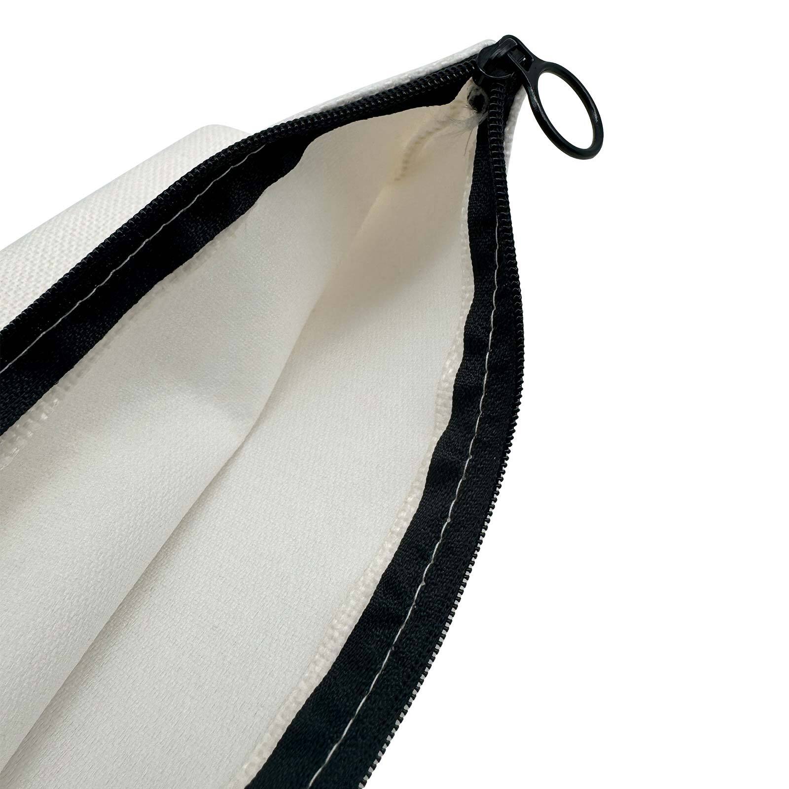 10 Pack 6.3in x 9in White Linen Fabric Handbag Sublimation Blanks Cosmetic Bags