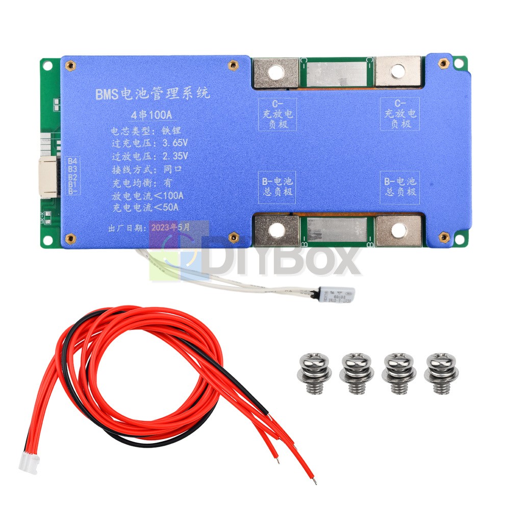 4S 14.6V / 8S 24V 100A BMS LiFePO4 Battery Balance Charge Protection Board New