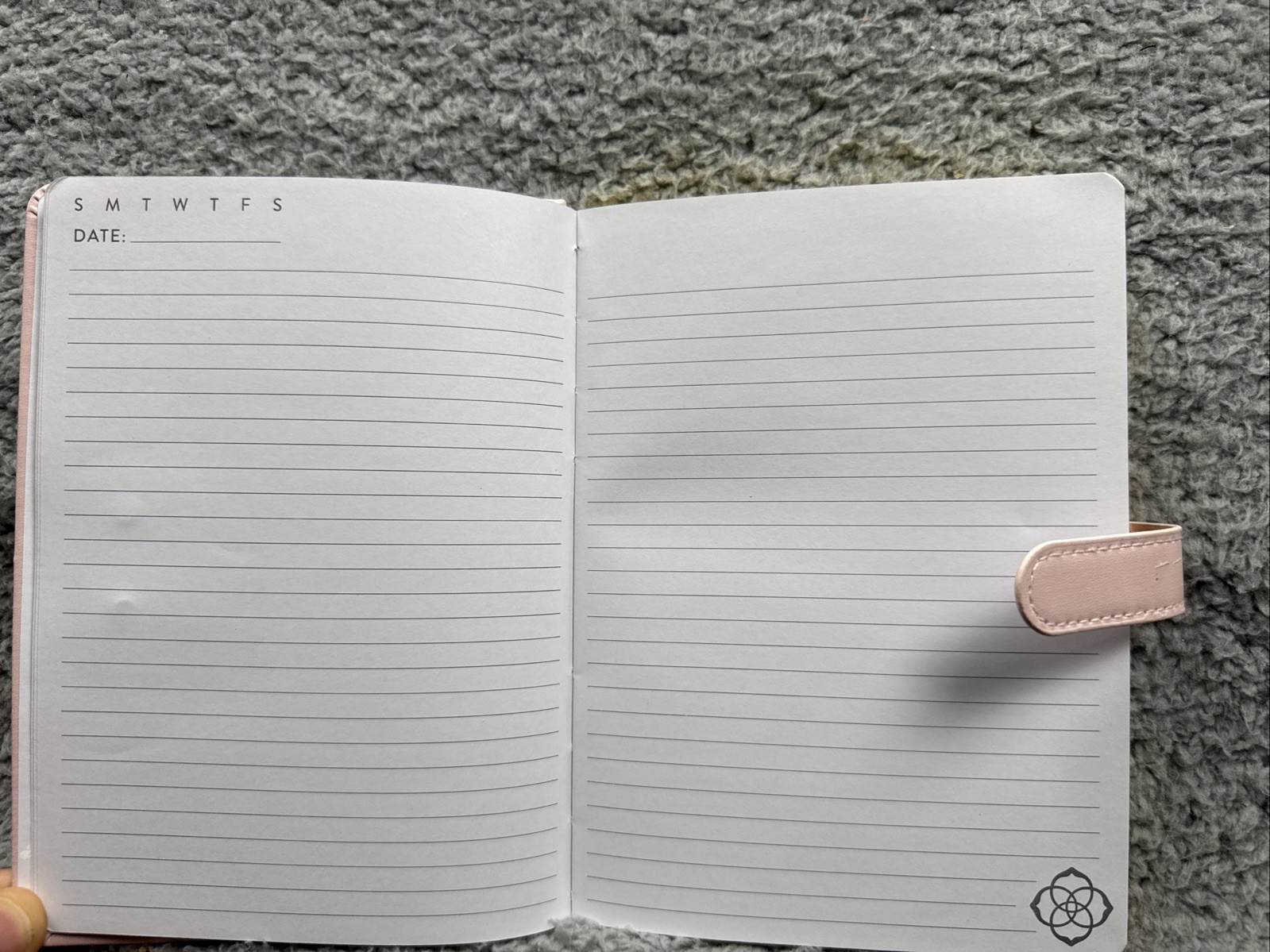 Kendra Scott Journal – Pink: Faux Leather Hard Cover, 6×8 Inches, 100 Lined Page