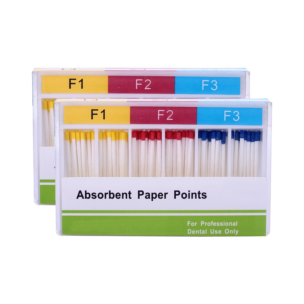 500PCS Dental Absorbent Paper Point puntas de papel absorbente endodoncia F1F2F3