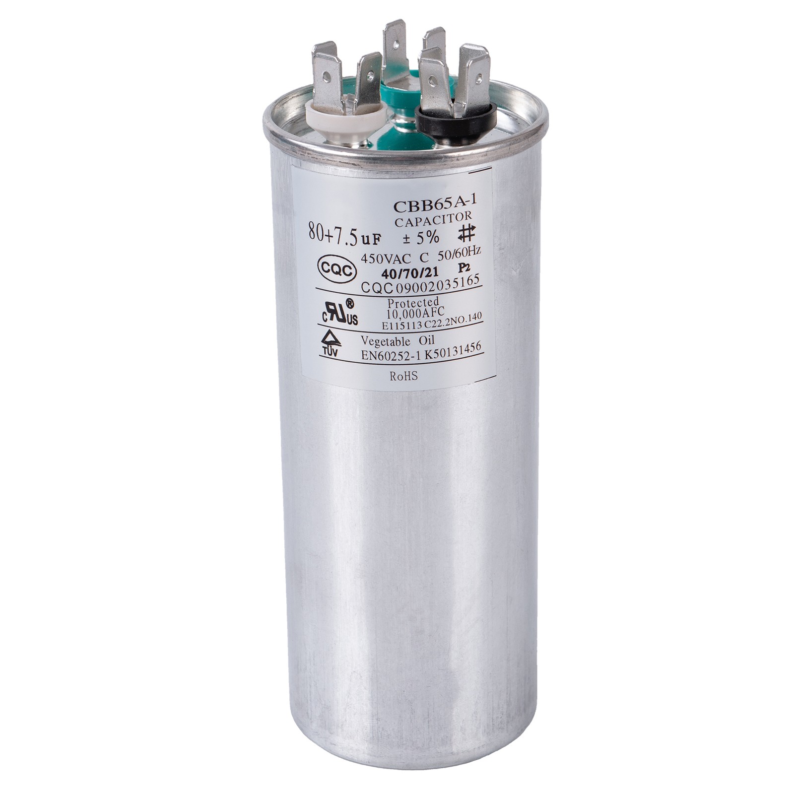 Fits Heat Pump Capacitor 473731Z Replacement 80+7.5 uF 450VAC 50/60Hz Pentair