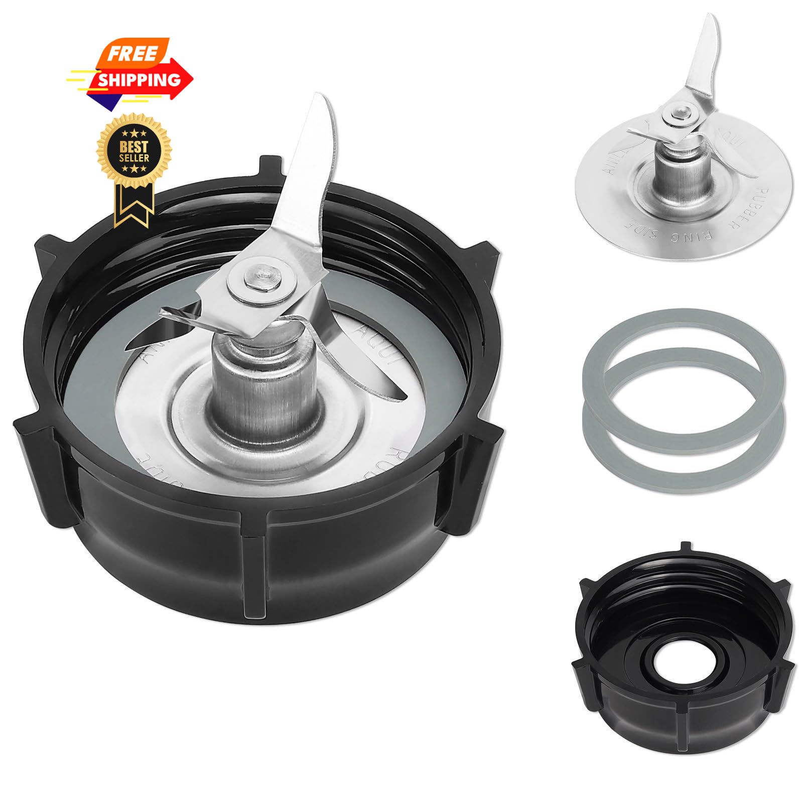 Oster Blender Replacement Parts Ice Blade and ABS Plastic Base with 2 Rubber…