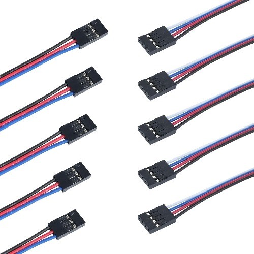 14pcs 3 Pin 5pcs 4 Pin Female to Female Multicolor Dupont Wire Breadboard