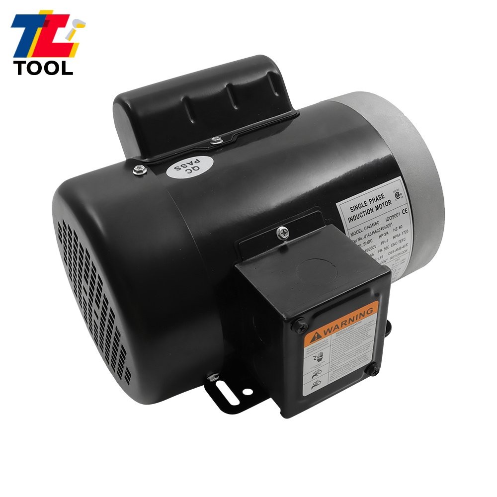 3/4 HP Electric Motor Single Phase 1725 rpm 5/8» shaft 115V/230V 56C Frame