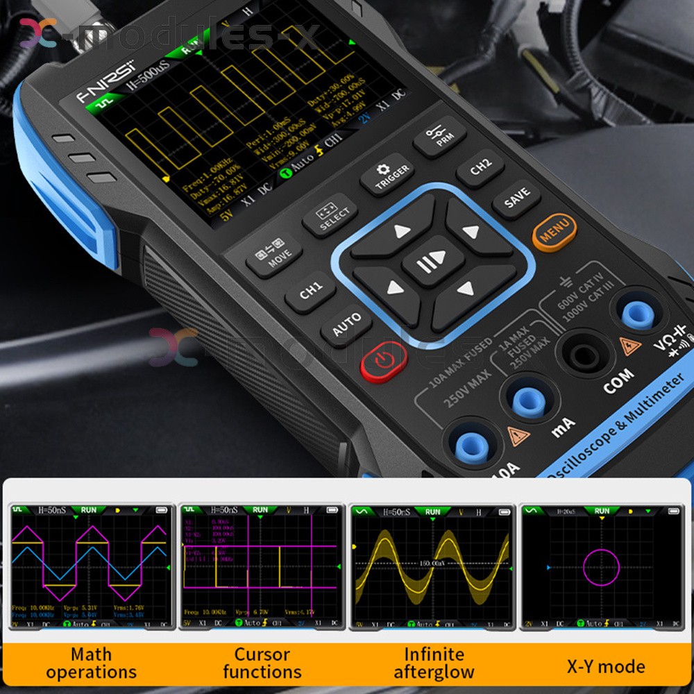 FNIRSI 2C53T 3 in 1 Handheld Oscilloscope Digital Multimeter Signal Generator