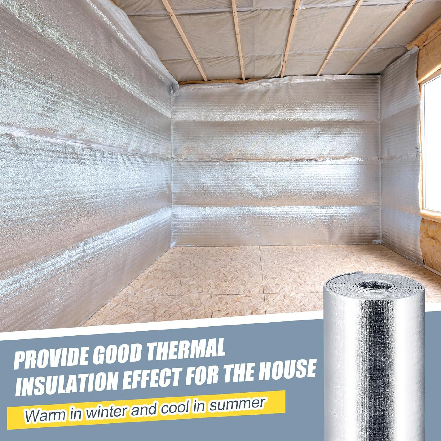 USEP 10mm REFLECTIVE Foil FOAM CORE Insulation Radiant Barrier 1FT X 10FT R12
