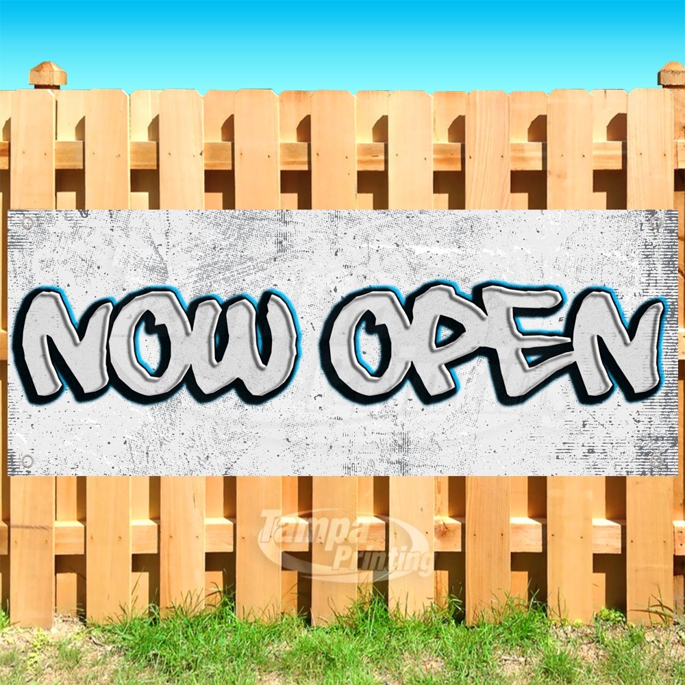 NOW OPEN Advertising Business Company Store Vinyl Banner Flag Sign USA SB11288