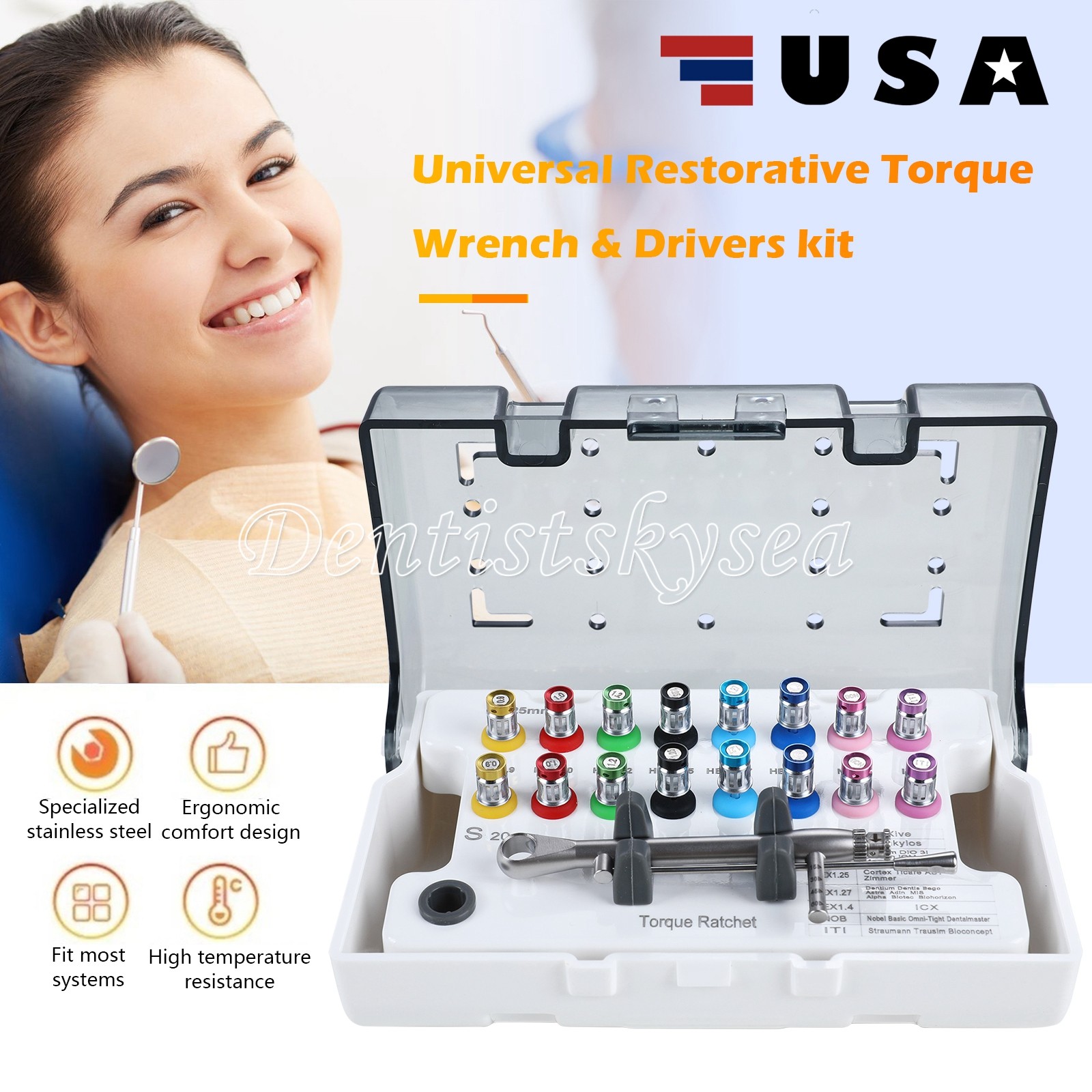 NSK Style CICADA 16:1 Reduction Dental Endo Endodontic Contra Angle Handpiece LI