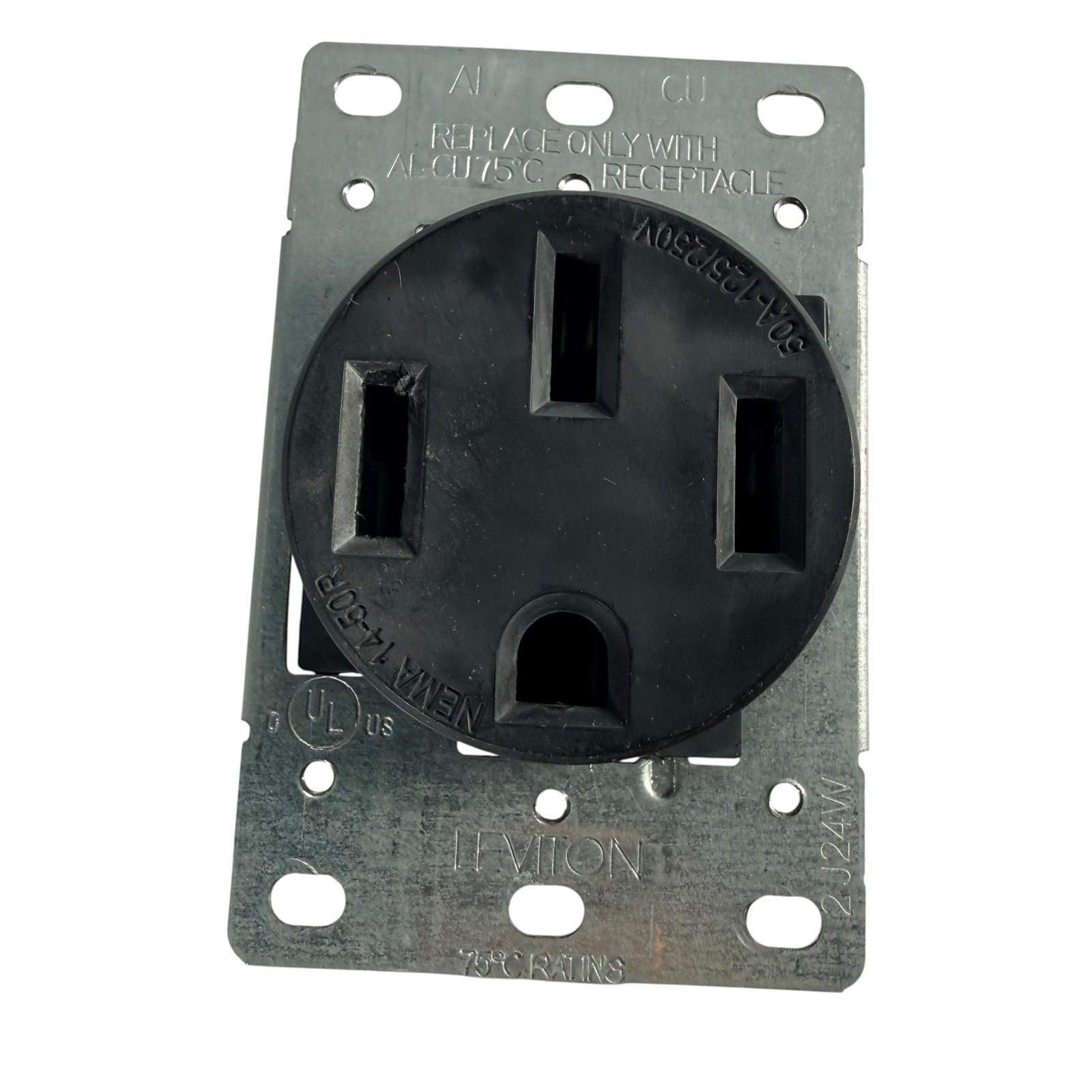 Leviton AL-CU75 30A 125/250V Flush Mount Range Receptacle AL/CU 75C