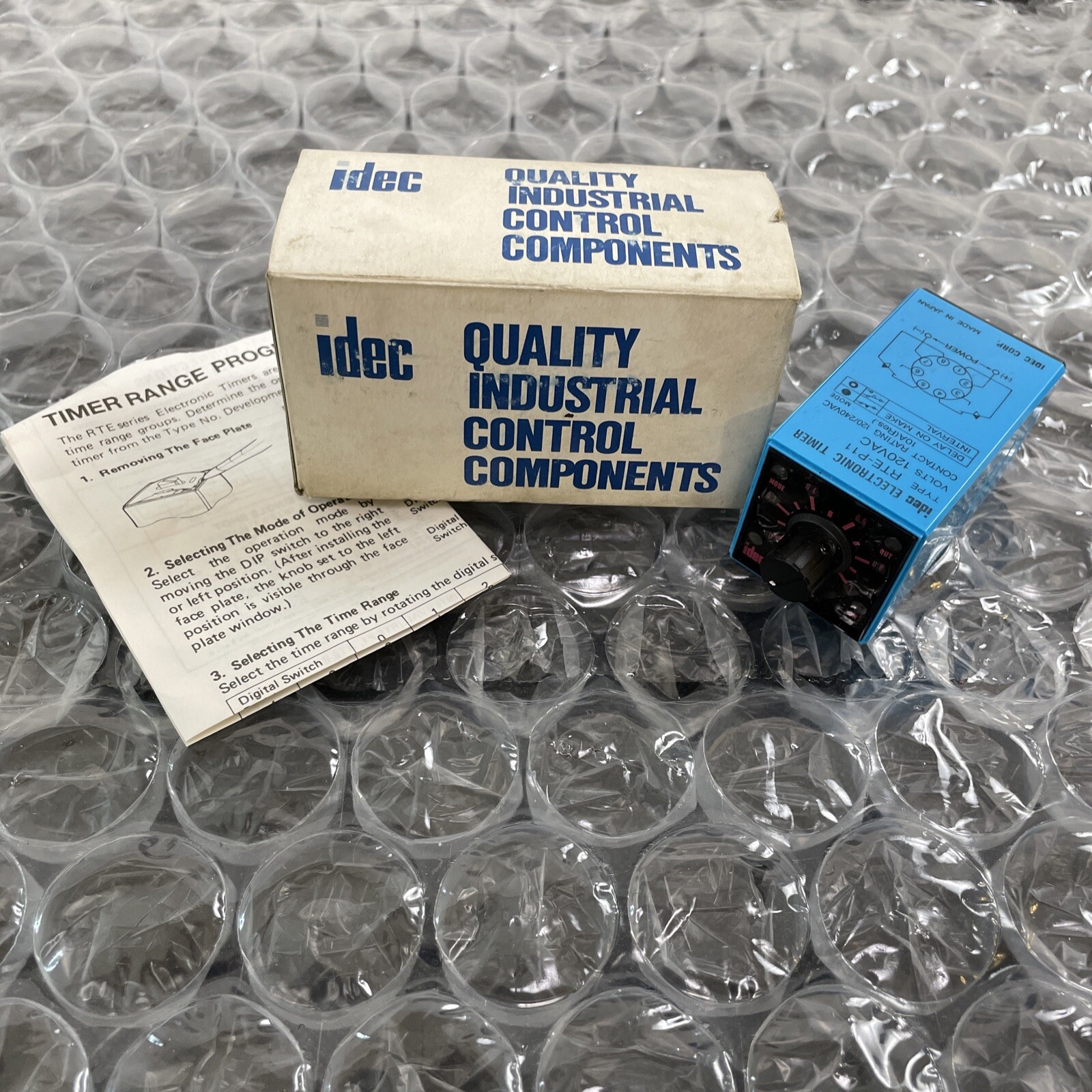 New IDEC RTE-P11 Electronic Timers 24VAC/DC 0-1 Second Timer