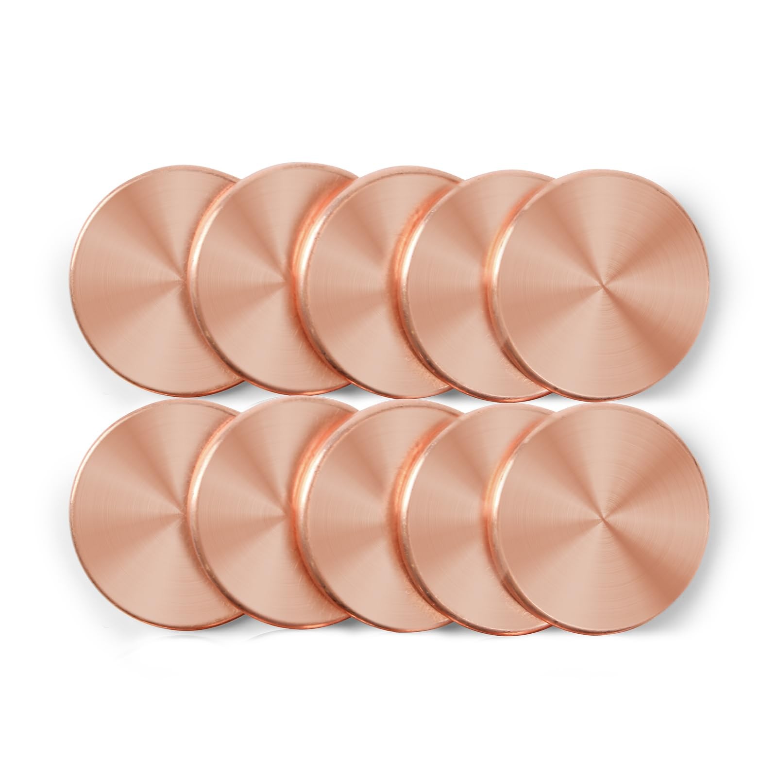Lot of 10 Copper Round Disc Blanks, 11/4″ Dia. x 1/8″ Thick .125 Copper Metal…